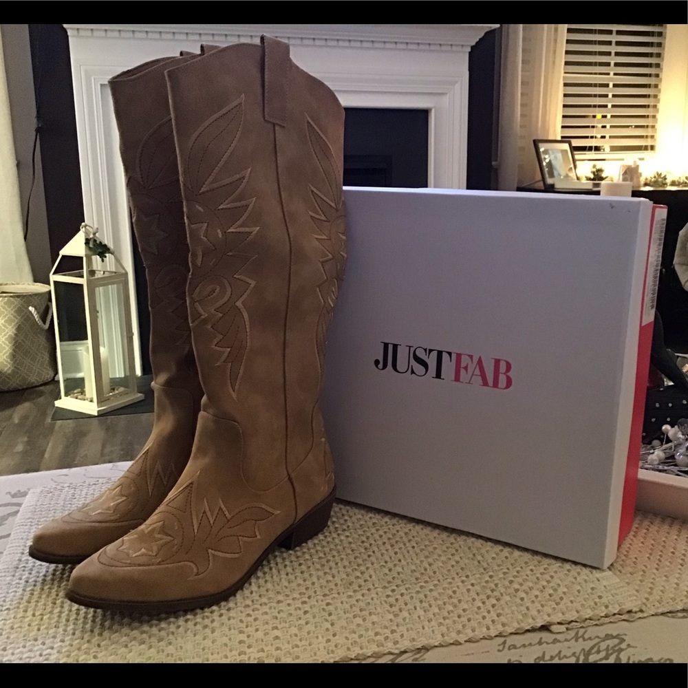 Just Fab Almira Tan Boots